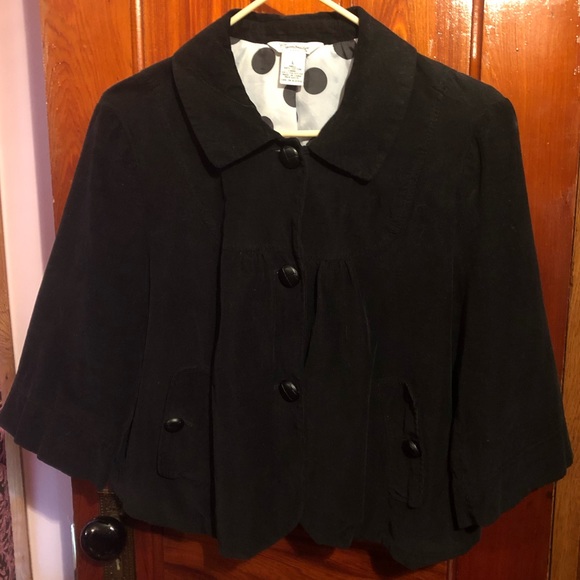Cambridge Dry Goods Jackets & Blazers - Black capelet style jacket